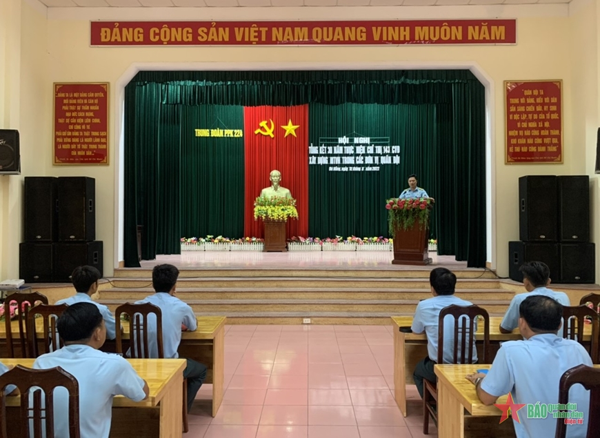 Tổng kết Cuộc vận động xây dựng môi trường văn hóa trong các đơn vị Quân đội